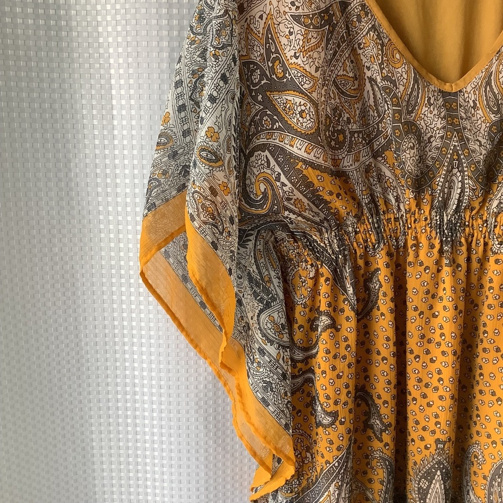 Speed Control New York Paisley Print Tunic Dress Kaftan Cover Up L - Picture 3 of 13